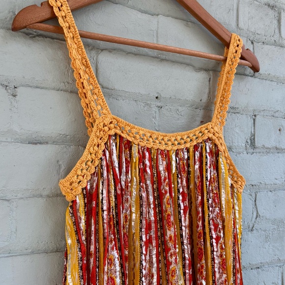 Zara Flowy Crochet Floral Print Metallic Midi Dress - Blogger Favourite - Picture 7 of 11